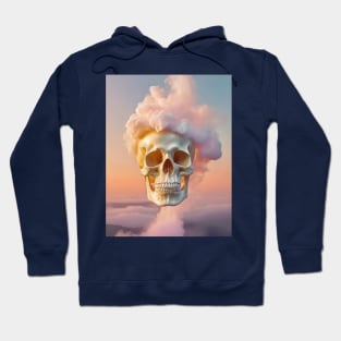 skull fuming pink smoke Hoodie